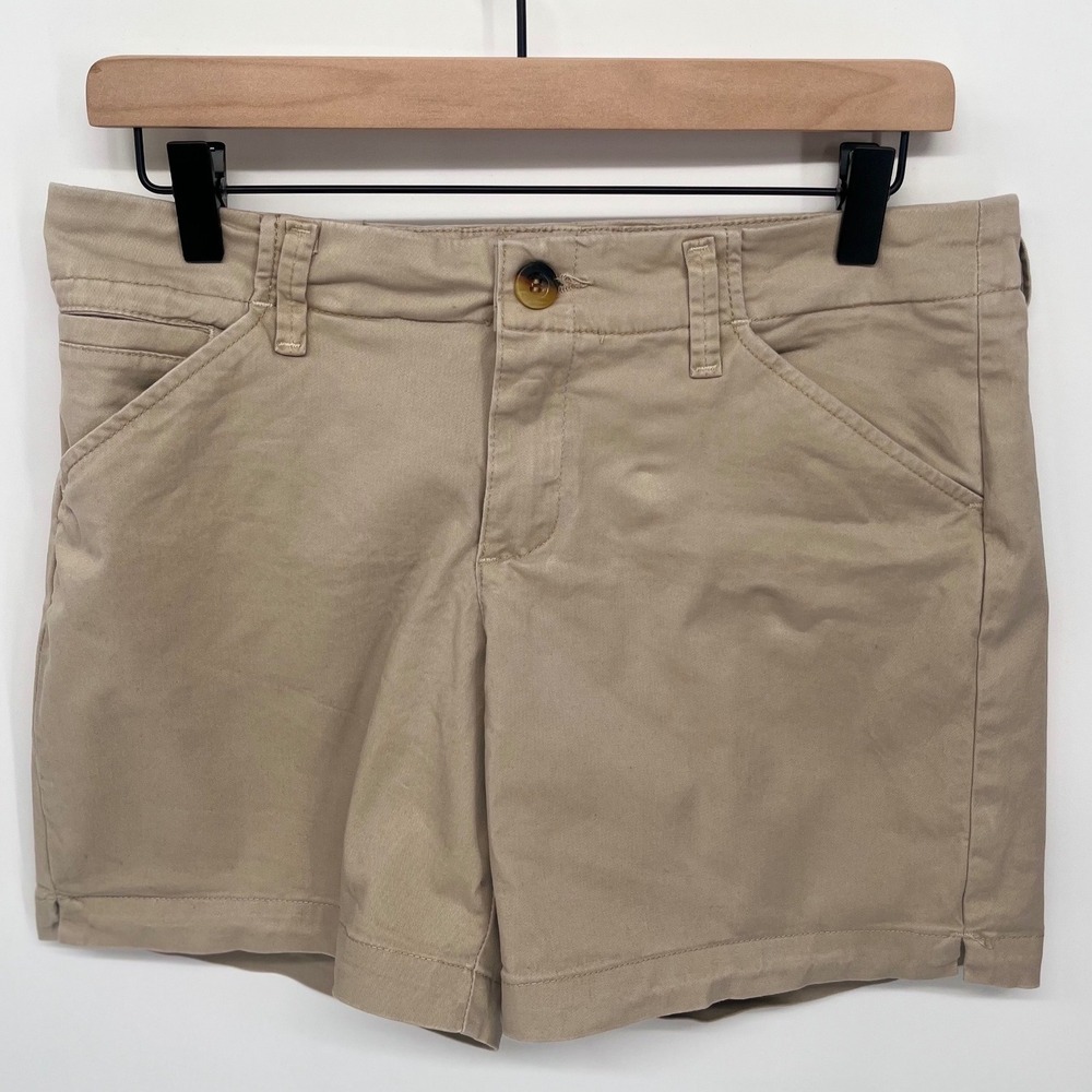 Lee Chino Shorts Women 6 Tan Midrise Fit Casual Classic 4626815